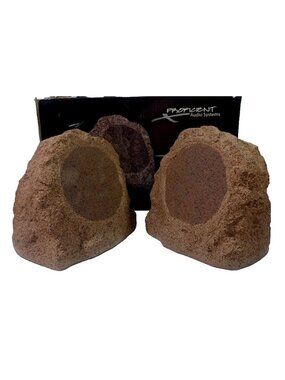 New 2 Proficient PAS10651 R650S 6.5" Outdoor Rock Speakers - (1 Pair) Sandstone